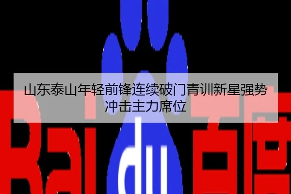 山东泰山年轻前锋连续破门青训新星强势冲击主力席位